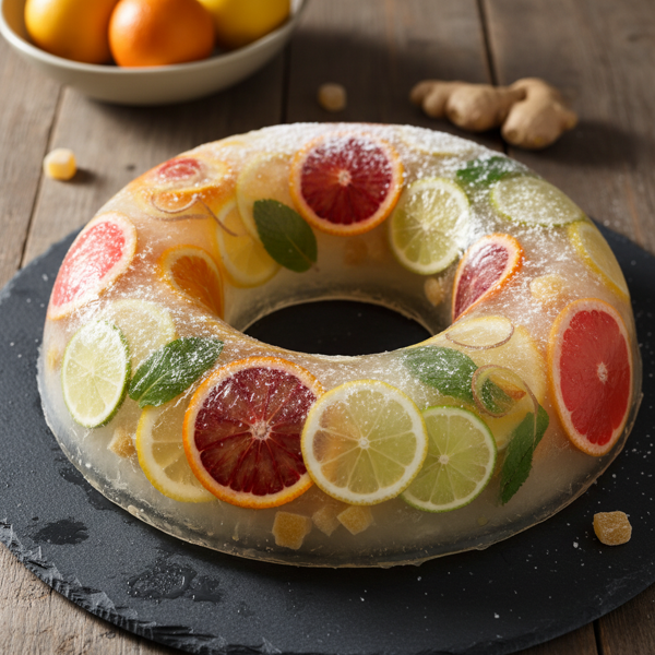 Citrus Ginger Ice Wreath recipe