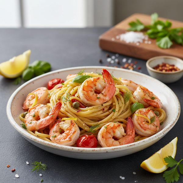 Citrus Herb Shrimp Linguine recipe