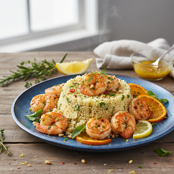 Citrus Herb Shrimp with Zesty Couscous recipe