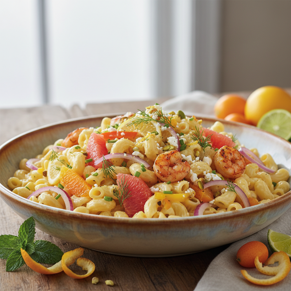 Citrus Infused Gourmet Macaroni Salad recipe