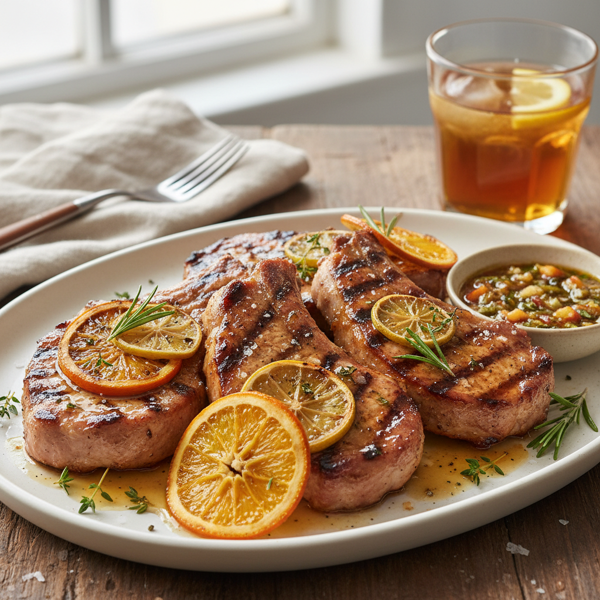 Citrus Infused Grilled Pork Chops recipe