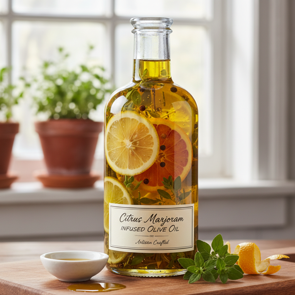 Citrus Marjoram Infused Olive Oil recipe