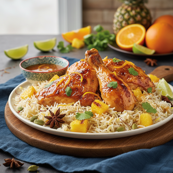 Citrus Pineapple Chicken with Fragrant Rice recipe