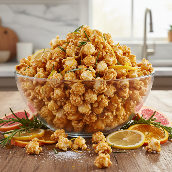Citrus Rosemary Gourmet Popcorn recipe