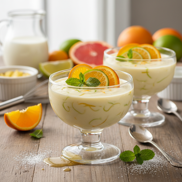 Citrus Soymilk Delight Pudding recipe
