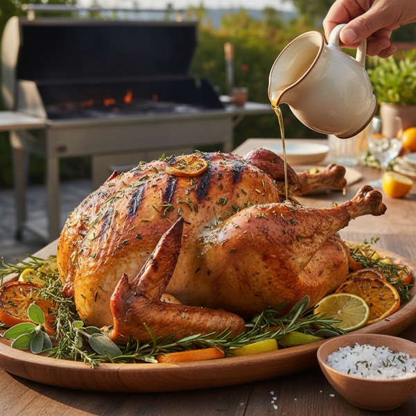 Citrus & Herb Brined Grilled Turkey recipe