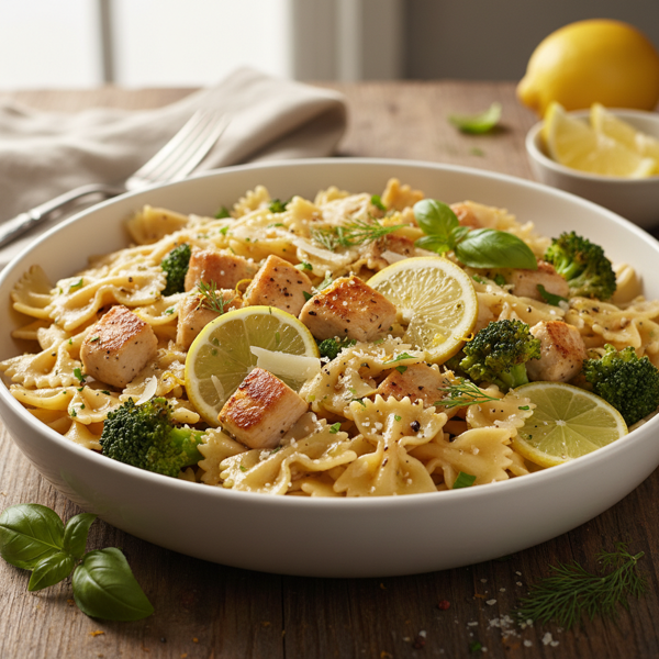 Citrusy Chicken and Broccoli Bow Ties recipe