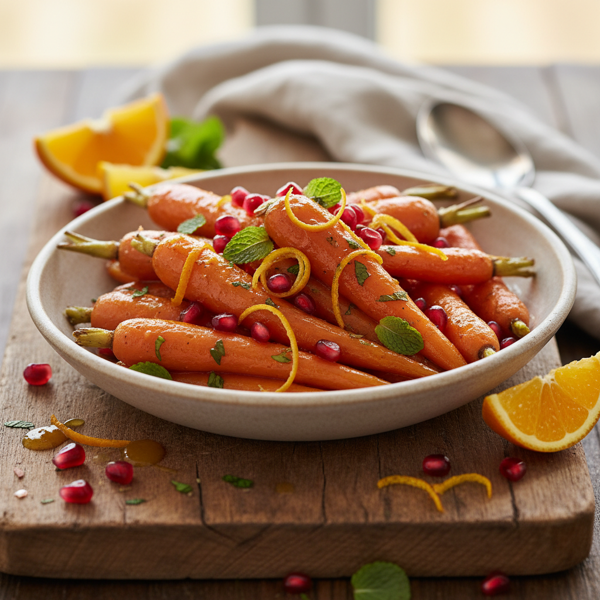 Citrusy Pomegranate Carrots recipe