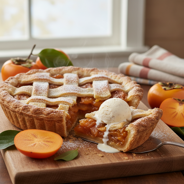 Classic American Persimmon Pie recipe