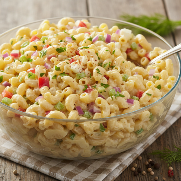 Classic Amish Style Creamy Macaroni Salad recipe