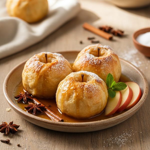 Classic Apple Dumplings with Spiced Syrup recipe