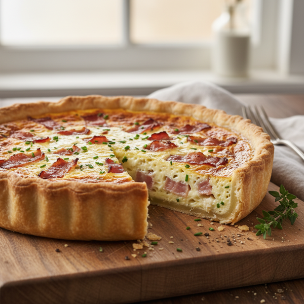 Classic Bacon and Swiss Quiche recipe