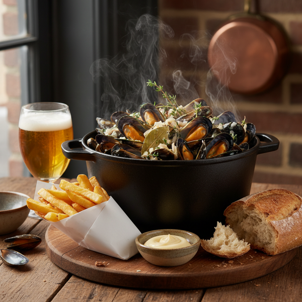 Classic Belgian Moules Marinières recipe