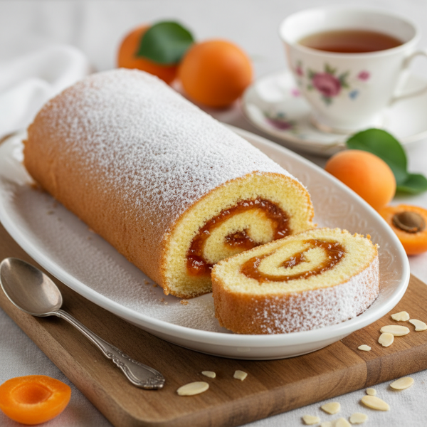 Classic British Apricot Swiss Roll recipe