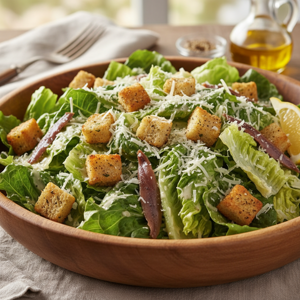 Classic Caesar Salad with Homemade Croutons recipe