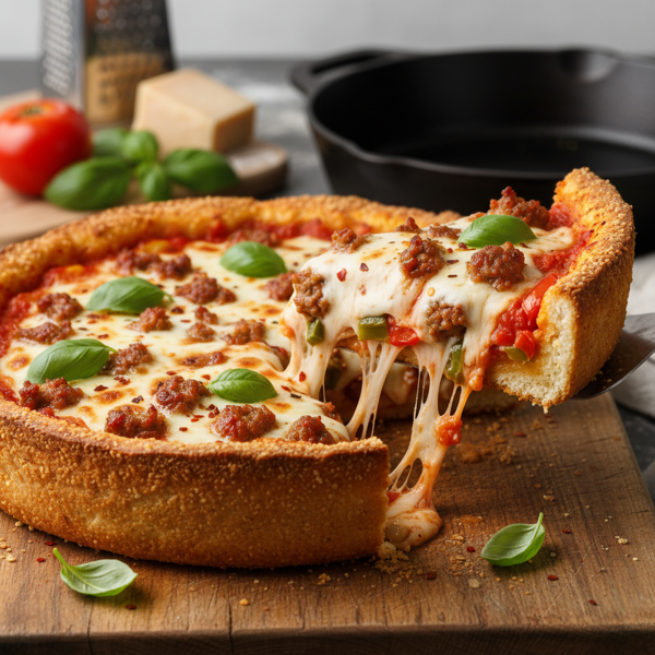 Classic Chicago Deep-Dish Pizza recipe