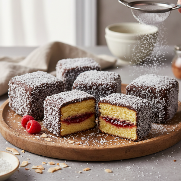 Classic Coconut Lamingtons recipe