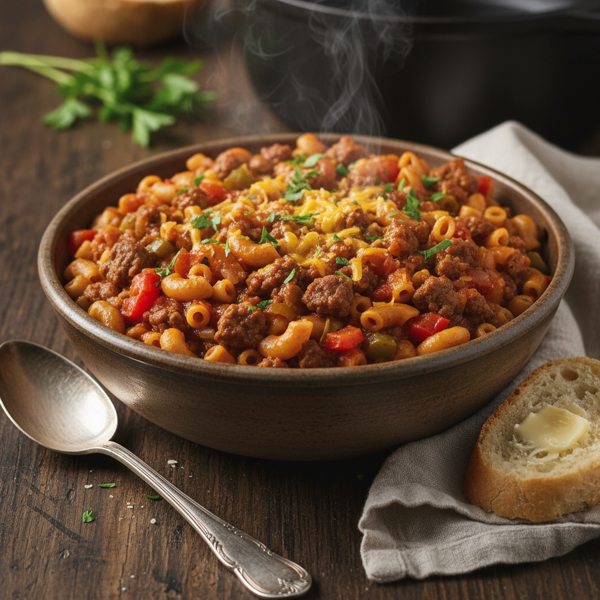 Classic Comfort Hamburger Goulash recipe
