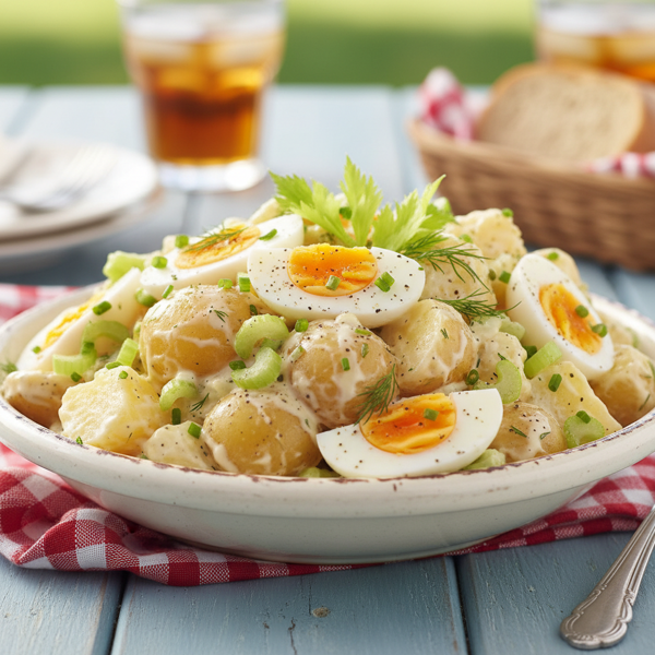 Classic Creamy Potato Salad with Eggs and Celery recipe