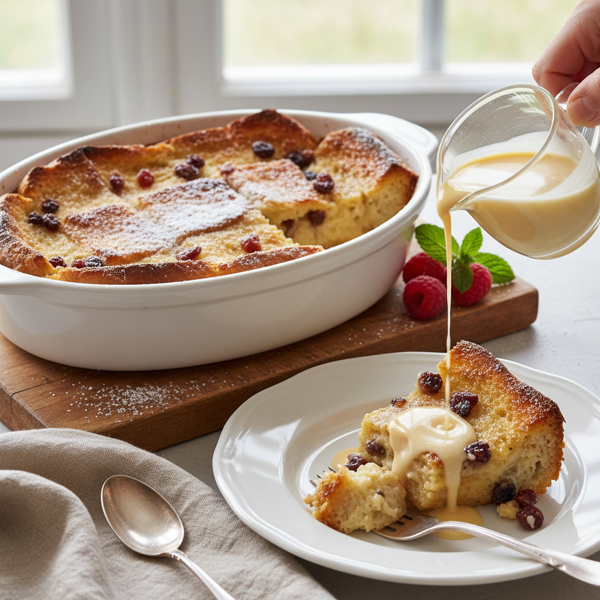 Classic Custard Bread and Butter Pudding recipe