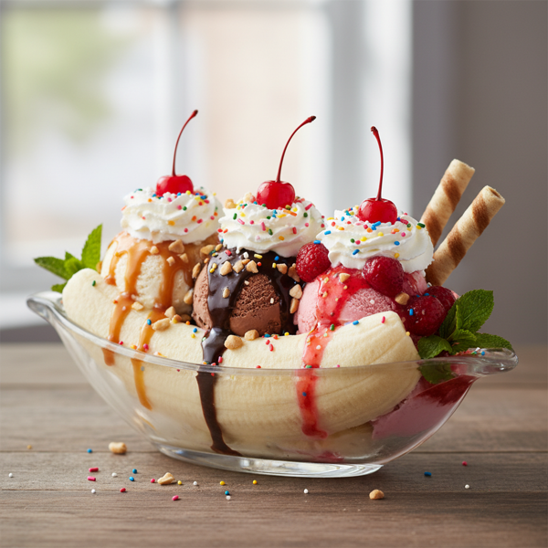 Classic Deluxe Banana Split recipe