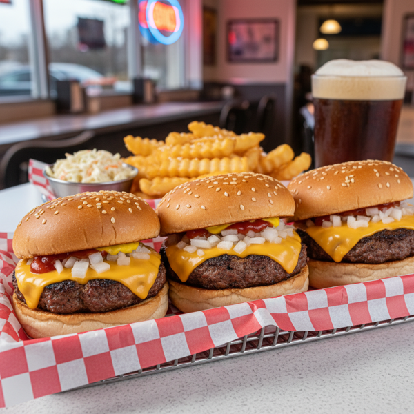 Classic Diner-Style Beef Sliders with Melty American Cheese recipe