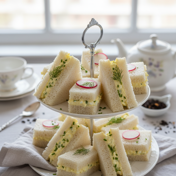 Classic Egg Salad Tea Sandwiches recipe