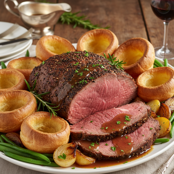 Classic English Roast Beef with Yorkshire Pudding recipe