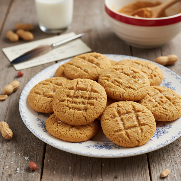 Classic Fannie Farmer Inspired Peanut Butter Cookies (Half Batch) recipe