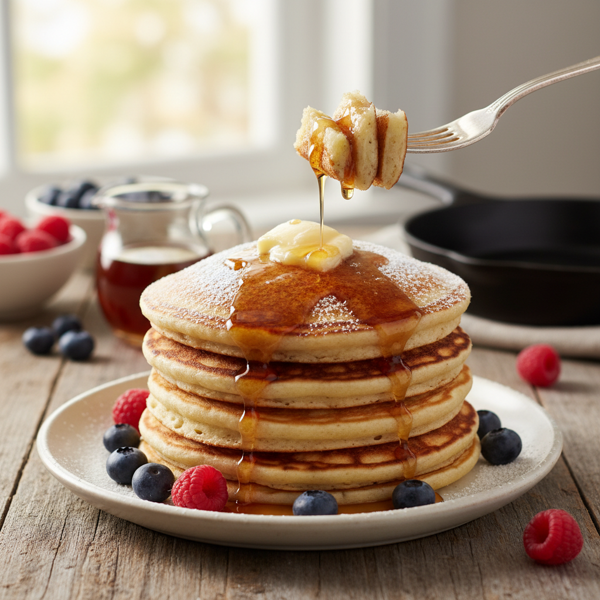 Classic Fluffy Buttermilk Pancakes recipe