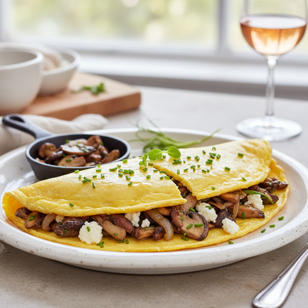 Classic French-Style Omelet with Savory Filling recipe