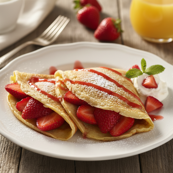 Classic French Strawberry Crepes recipe