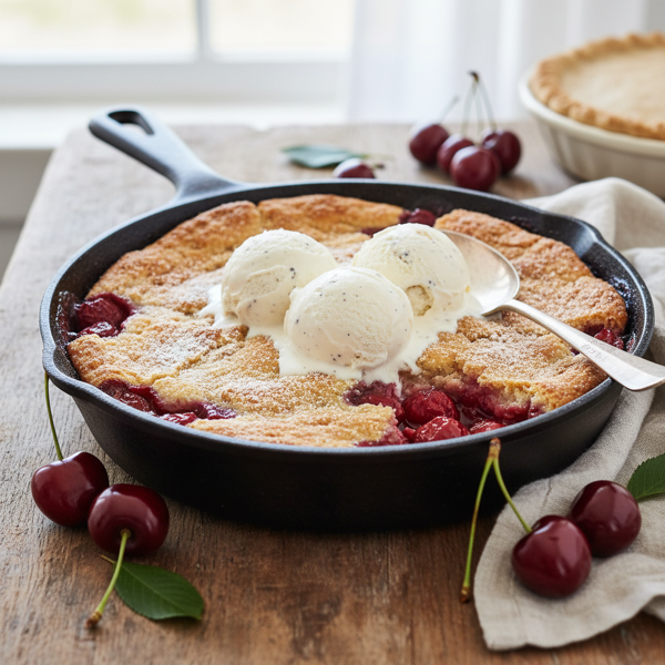 Classic Fresh Cherry Delight Cobbler recipe