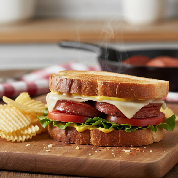 Classic Fried Bologna Sandwich recipe