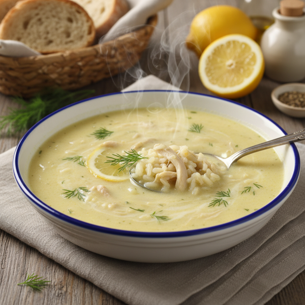 Classic Greek Avgolemono Soup recipe