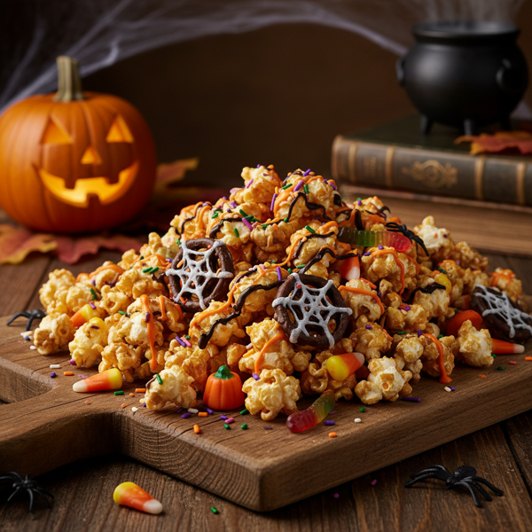 Classic Halloween Popcorn Treats recipe