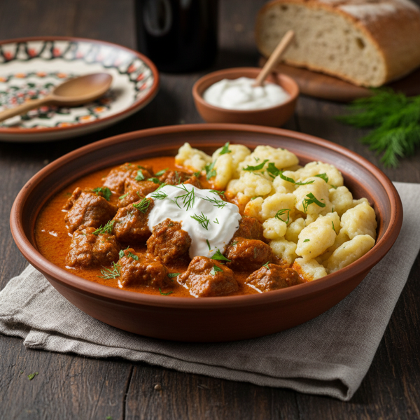 Classic Hungarian Beef Paprikash recipe