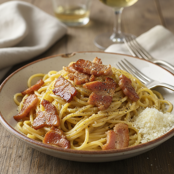 Classic Italian Carbonara with Crisp Bacon recipe