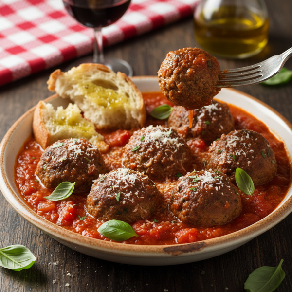 Classic Italian Meatballs in Marinara Sauce recipe