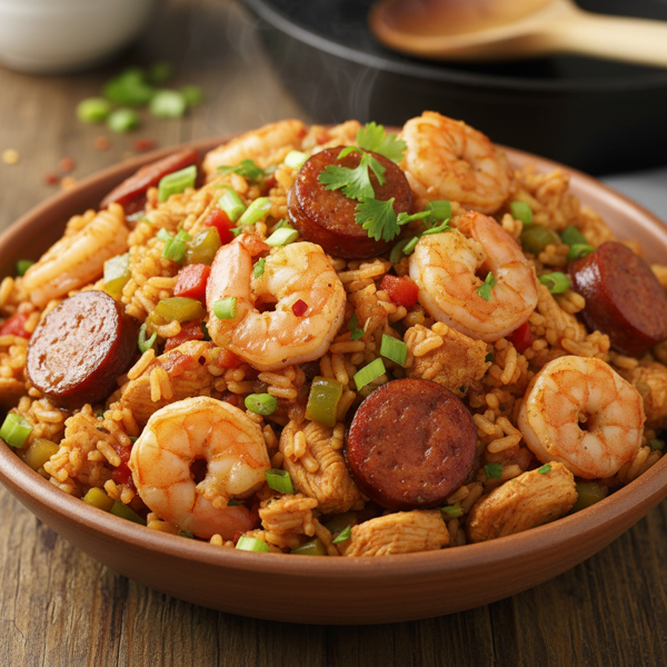 Classic Louisiana Shrimp and Sausage Jambalaya recipe