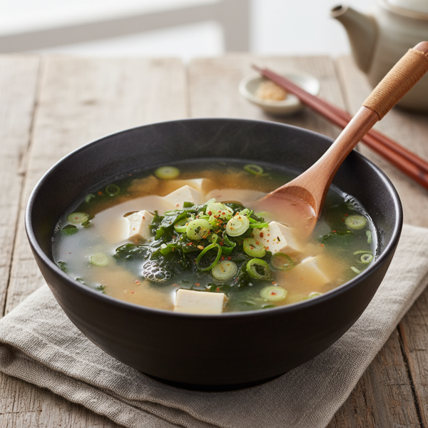Classic Miso Soup with Tofu and Seaweed recipe