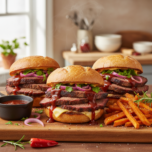 Classic Oven-Baked Beef Brisket Sandwiches recipe