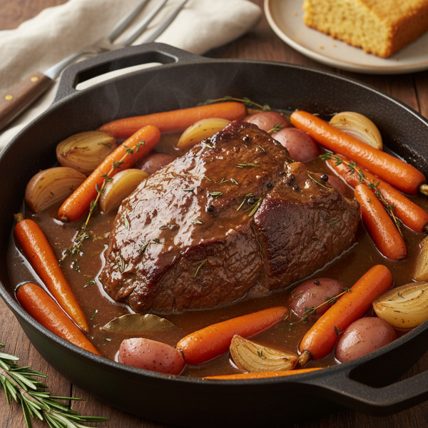 Classic Oven-Braised Pot Roast with Vegetables recipe