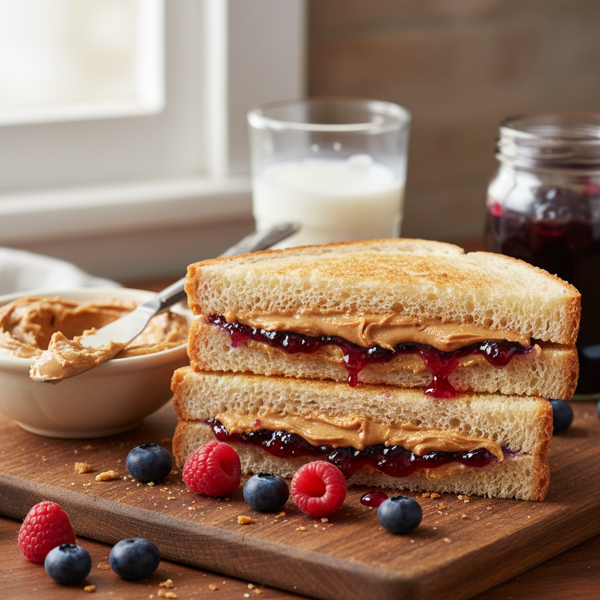Classic Peanut Butter and Jelly Sandwich Delight recipe