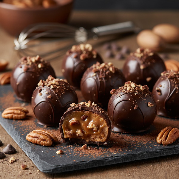 Classic Pecan Chocolate Bon Bons recipe
