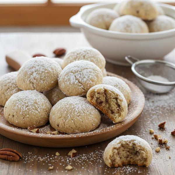 Classic Pecan Snowball Cookies recipe