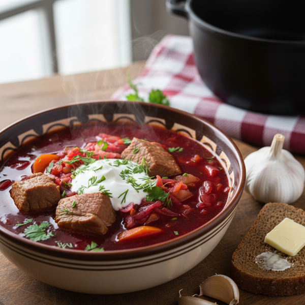 Classic Pork Borscht Soup recipe