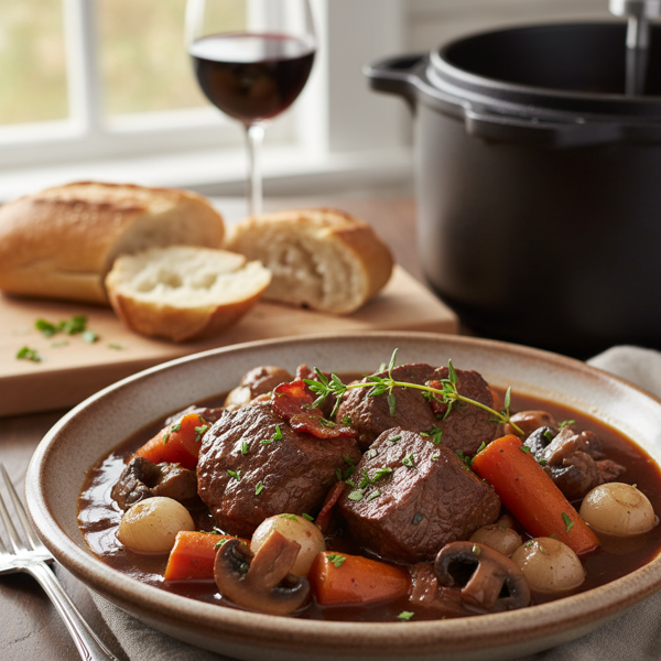 Classic Pressure Cooker Beef Bourguignon recipe