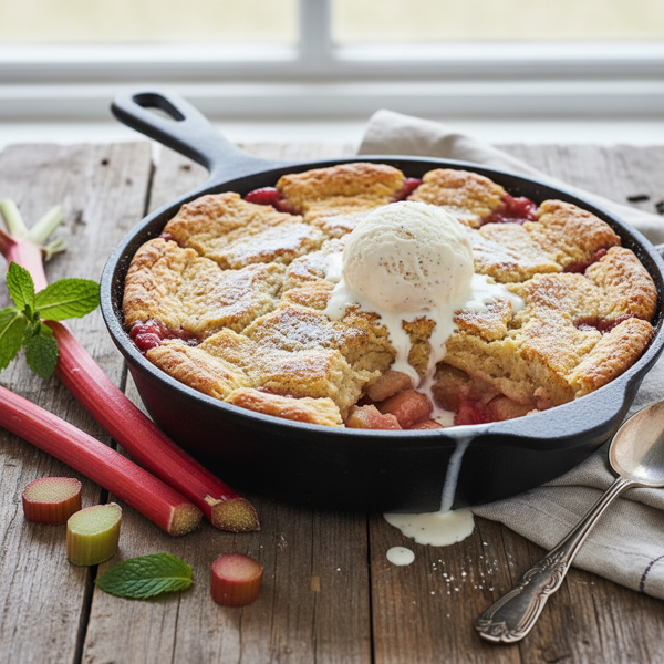Classic Rhubarb Cobbler Delight recipe