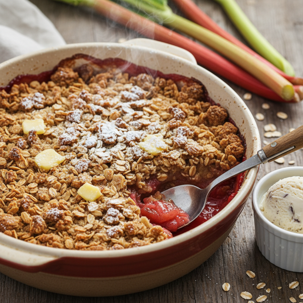Classic Rhubarb Oat Crumble recipe